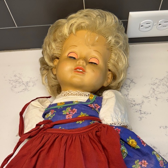 Classic Blonde Doll with Red Dress - Picture 8 of 8